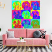 Op Art Dackel Leinwanddruck (Insitu (Wohnzimmer))