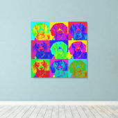 Op Art Dackel Leinwanddruck (Insitu (Holzboden))