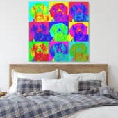 Op Art Dackel Leinwanddruck (Insitu (Schlafzimmer))