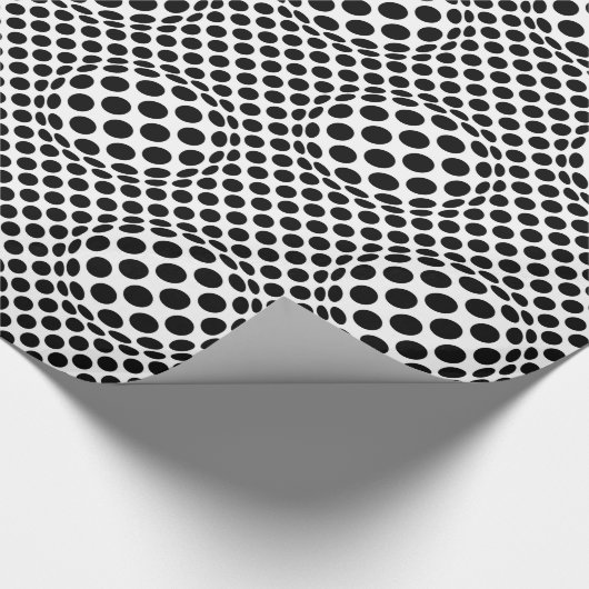 Op-Art Dots Geschenkpapier (Ecke)