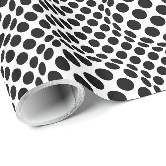 Op-Art Dots Geschenkpapier (Rolleneckpunkt)