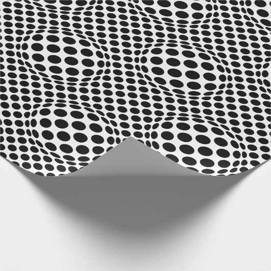 Op-Art Dots Geschenkpapier (Ecke)