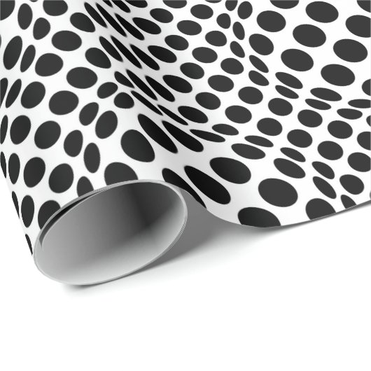 Op-Art Dots Geschenkpapier (Rolleneckpunkt)