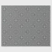 Op-Art Dots Madhi Black and White Geschenkpapier (Flach)