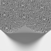 Op-Art Dots Madhi Black and White Geschenkpapier (Ecke)