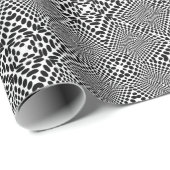 Op-Art Dots Madhi Black and White Geschenkpapier (Rolleneckpunkt)