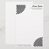 Op Art Fan Briefpapier (Vorne/Hinten)