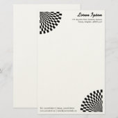 Op Art Fan (Filz) Briefpapier (Vorne/Hinten)