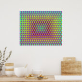 Op Art gegenüberstehen einander Poster (Küche)