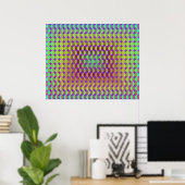 Op Art gegenüberstehen einander Poster (Heimbüro)