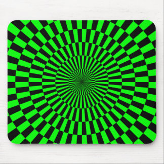 Op Art - Grün und Schwarz Mousepad
