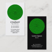 Op Art - Grün und Schwarz Visitenkarte (Vorne/Hinten)