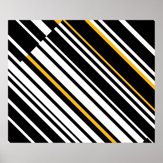 Op Art Homage an GF Diagonal Lines Vier Poster (Vorne)