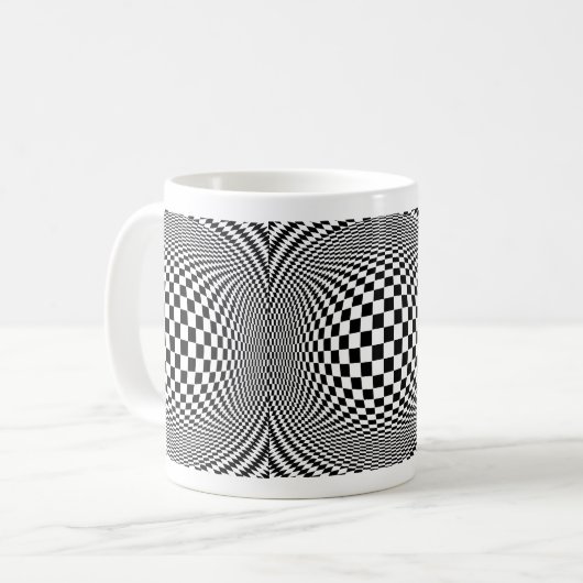 Op Art Kaffeetasse (Vorderseite Links)