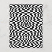 Op Art Karos Postkarte (Vorderseite)