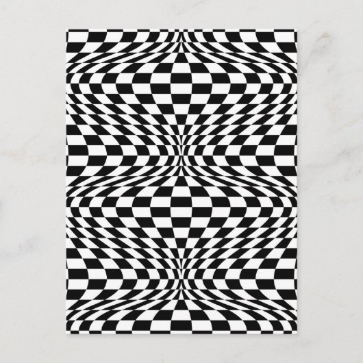 Op Art Karos Postkarte (Vorderseite)
