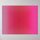 Op Art konfrontiert einander Red Fuchsia Violet Poster (Vorne)