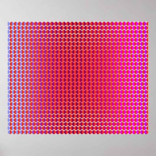Op Art konfrontiert einander Red Fuchsia Violet Poster (Vorne)
