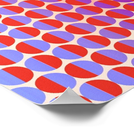Op Art konfrontiert einander Red Fuchsia Violet Poster (Ecke)