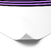 Op Art konzentrierte Kreise Violett über Schwarz Poster (Ecke)