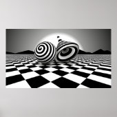 Op Art Landscape Poster (Vorne)