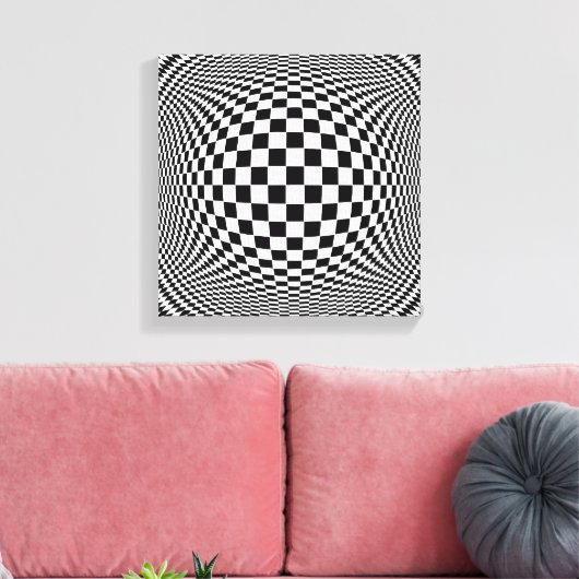 Op Art Leinwanddruck (Insitu (Wohnzimmer))