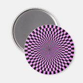 Op Art - Light Violet and Black Magnet (Vorderseite/Rückseite)