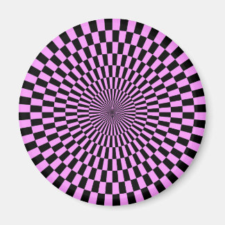 Op Art - Light Violet and Black Magnet