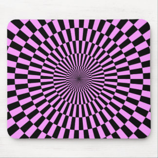 Op Art - Light Violet and Black Mousepad