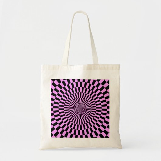 Op Art - Light Violet and Black Tragetasche (Vorne)
