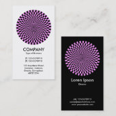 Op Art - Light Violet and Black Visitenkarte (Vorne/Hinten)