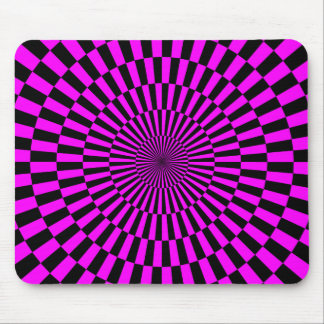 Op Art - Magenta und Black Mousepad