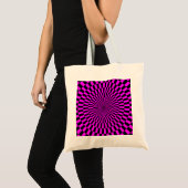 Op Art - Magenta und Black Tragetasche (Vorderseite (Produkt))