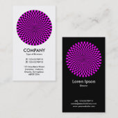 Op Art - Magenta und Black Visitenkarte (Vorne/Hinten)