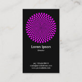 Op Art - Magenta und Black Visitenkarte (Rückseite)