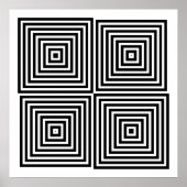 Op Art nur symmetrische Formen 08 Poster (Vorne)