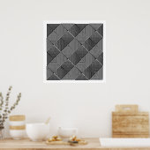 Op Art nur symmetrische Formen 10 Poster (Küche)