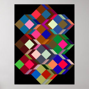 Op-Art (optische geometrische Kunst) Standardgröße Poster