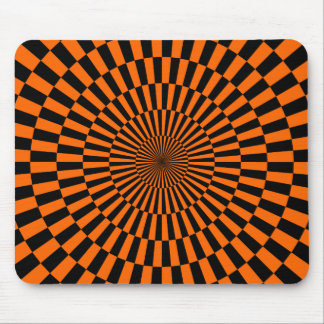 Op Art - Orange und Schwarz Mousepad