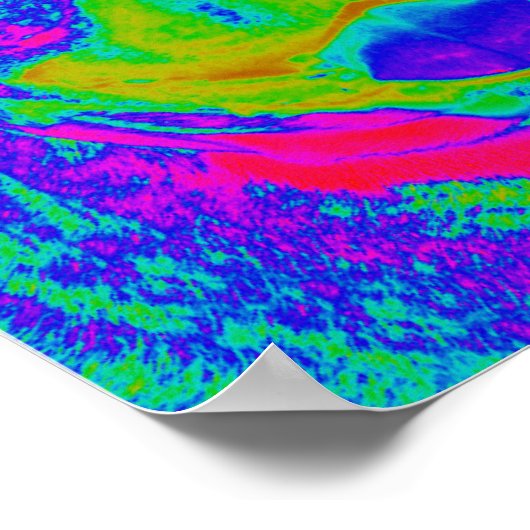 Op Art Pitbull Poster (Ecke)