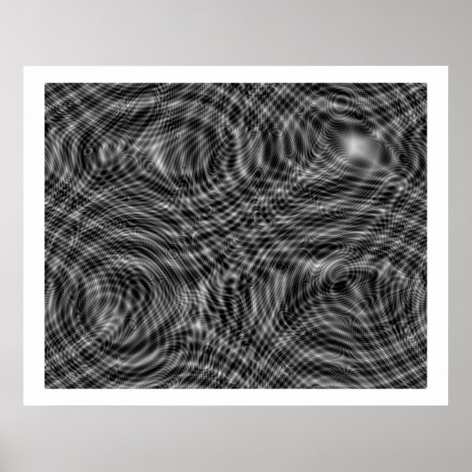 Op Art Random Moire Waves 01 Nahtlos Poster (Vorne)