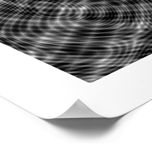 Op Art Random Moire Waves 01 Nahtlos Poster (Ecke)