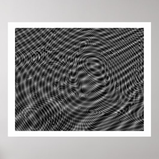 Op Art Random Moire Waves 01 Poster (Vorne)