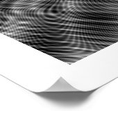 Op Art Random Moire Waves 01 Poster (Ecke)