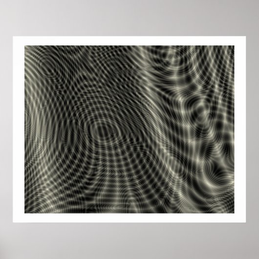 Op Art Random Moire Waves 09 Poster (Vorne)