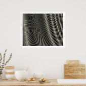 Op Art Random Moire Waves 09 Poster (Küche)