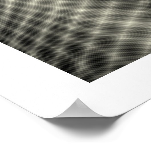 Op Art Random Moire Waves 09 Poster (Ecke)