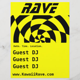 Op Art Rave Benutzerdefinierter Flyer