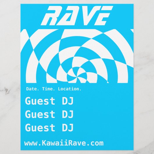 Op Art Rave Custom Flyer (Vorne)