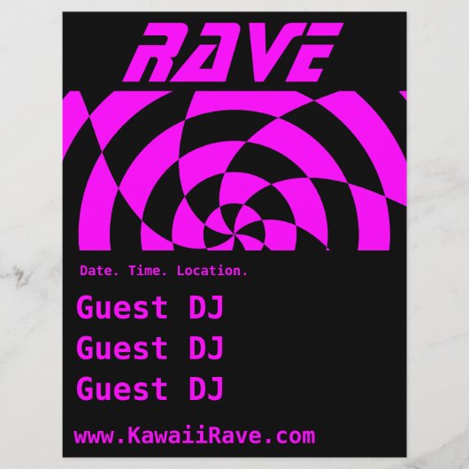 Op Art Rave Custom Flyer (Vorne)